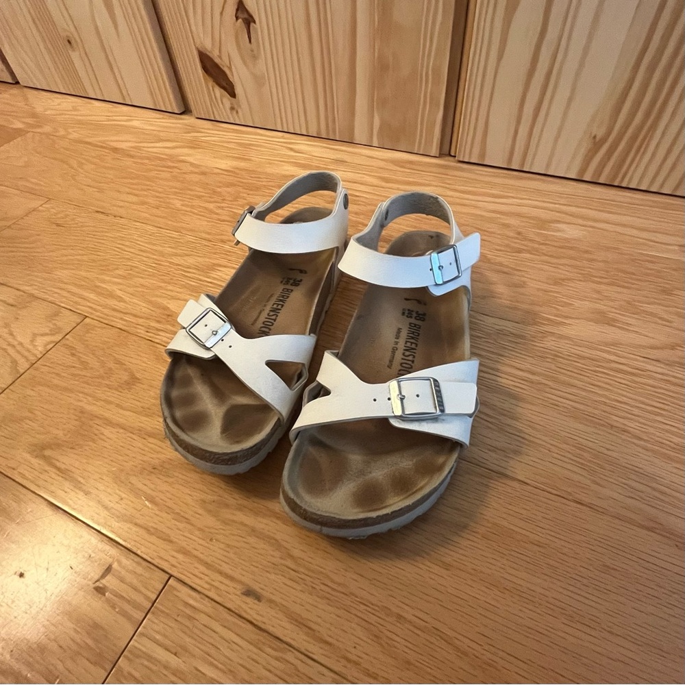 Birkenstock White Women's Sandals with Buckles